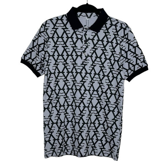 Custardoy Le Chaos black logo short sleeves polo shirt size Medium - Picture 1 of 8